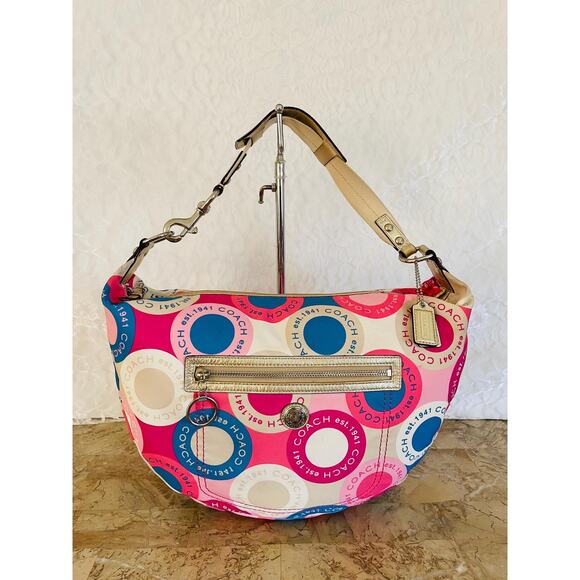 Coach Handbags - Vtg COACH Purse Poppy Large Hobo Shoulder Bag F15166